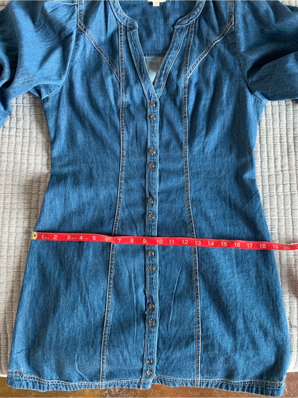 Pilcro soft denim dress with button down front - Picture 8 of 9